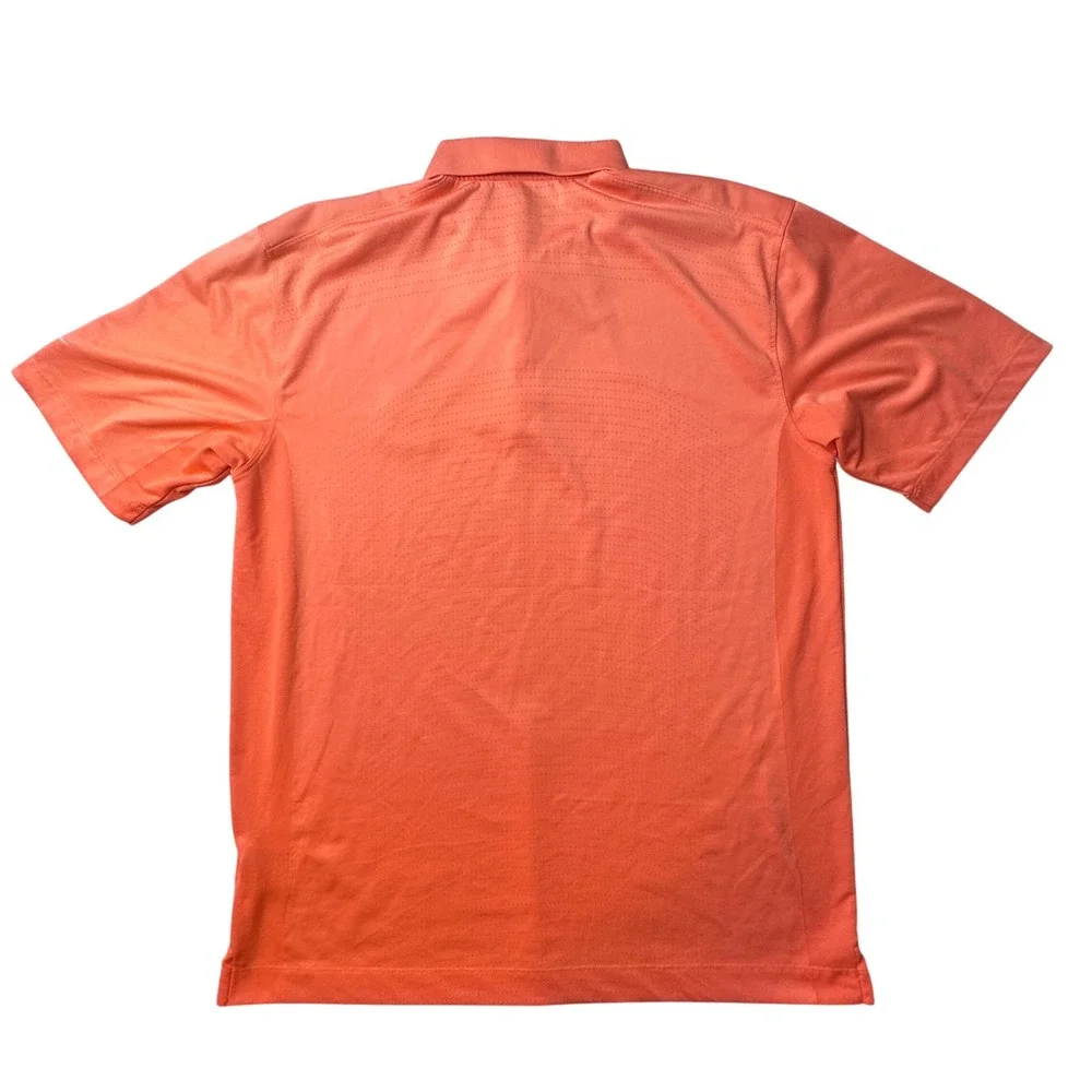 Nike Polo Shirt Mens M Orange Nike Golf Fit Dry Lochinvar Crest 256497-622 S/S